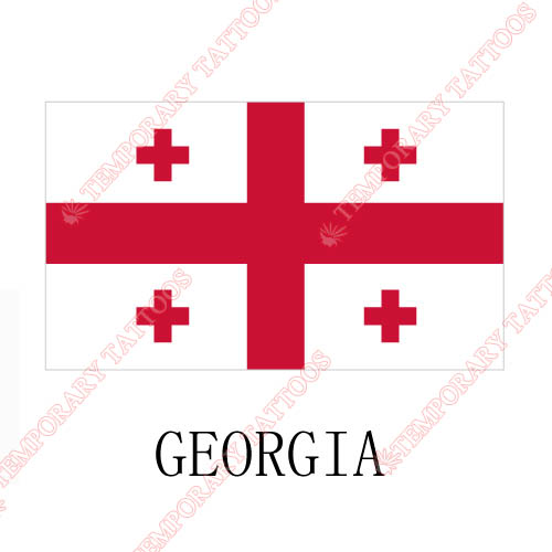 Georgia flag Customize Temporary Tattoos Stickers NO.1878